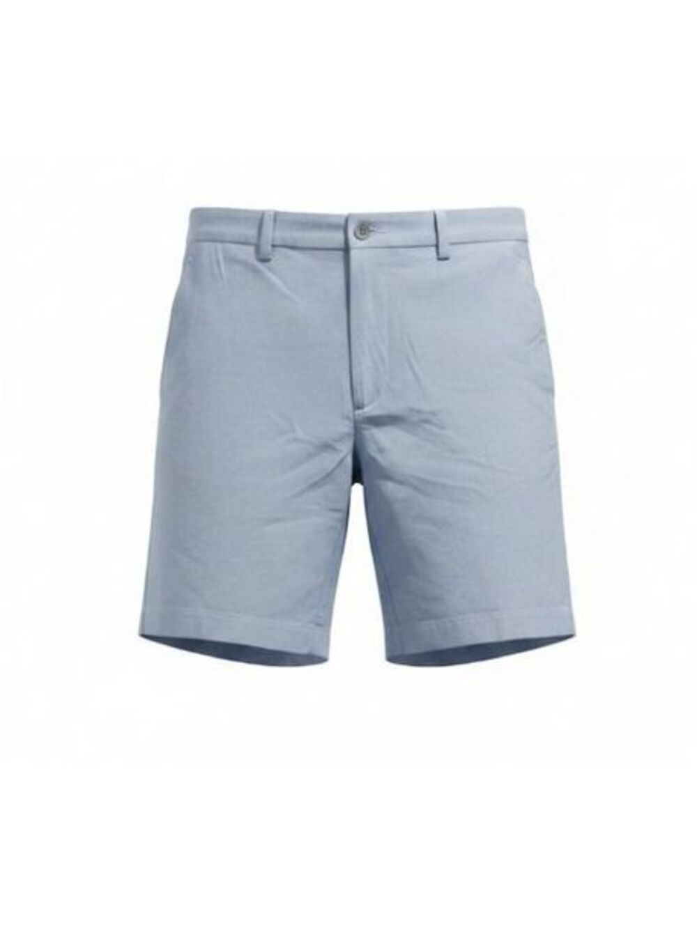 Brooks Brothers Mens W36 Flat Front Chino Shorts Light Blue Chambray Cotton